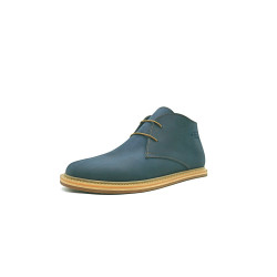 Chavo Pierrot fatty ocean blue details beige handmade leather shoes - Cooperative Handmade