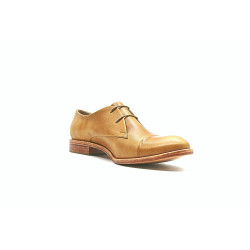 Pour Cecile ranger caramel handmade leather shoes - Cooperative Handmade