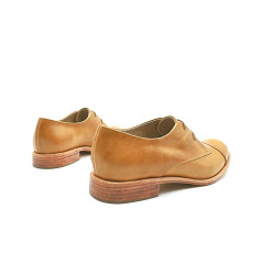 Pour Cecile ranger caramel handmade leather shoes - Cooperative Handmade