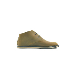 Chavo Pierrot fatty olive green details black beige handmade leather shoes - Cooperative Handmade