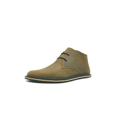 Chavo Pierrot fatty olive green details black beige handmade leather shoes - Cooperative Handmade