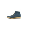 Ocho fatty ocean blue details beige handmade leather shoes - Cooperative Handmade