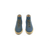 Ocho fatty ocean blue details beige handmade leather shoes - Cooperative Handmade