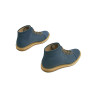 Ocho fatty ocean blue details beige handmade leather shoes - Cooperative Handmade