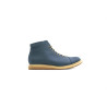 Ocho fatty ocean blue details beige handmade leather shoes - Cooperative Handmade