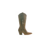 Pour Nina Tall camel cerato handmade leather boots - Cooperative Handmade