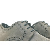 Borges Tavo gray suede details black handmade leather shoes - Cooperative Handmade