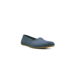 Pampa Fem fatty ocean blue details yellow handmade leather shoes - Cooperative Handmade