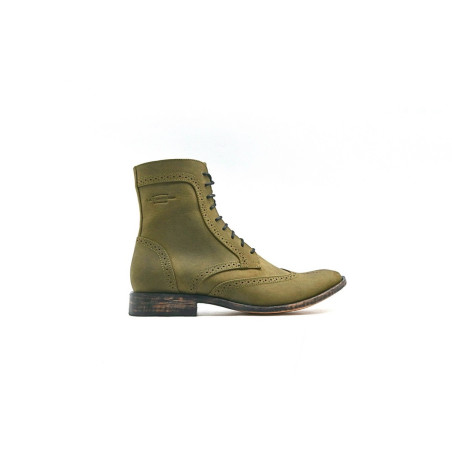 Coco fatty green handmade leather ankle boots - Cooperative Handmade