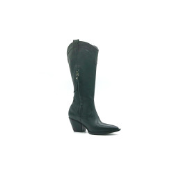 Pour Nina Tall black nappa handmade leather boots - Cooperative Handmade