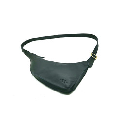 Toba black nappa handmade leather shoulder bag - Cooperative Handmade