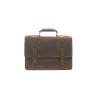 Matias fatty brown handmade leather briefcase laptop case - Cooperative Handmade