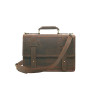 Matias fatty brown handmade leather briefcase laptop case - Cooperative Handmade