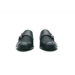 Ugo black nappa fatty matte black handmade leather shoes - Cooperative Handmade