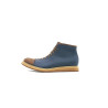 Ocho fatty ocean blue fatty brown handmade leather shoes - Cooperative Handmade