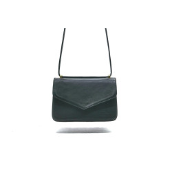 Postina black nappa handmade leather handbag shoulder bag - Cooperative Handmade