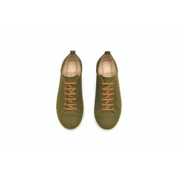 Baires fatty olive green handmade leather sneakers - Cooperative Handmade