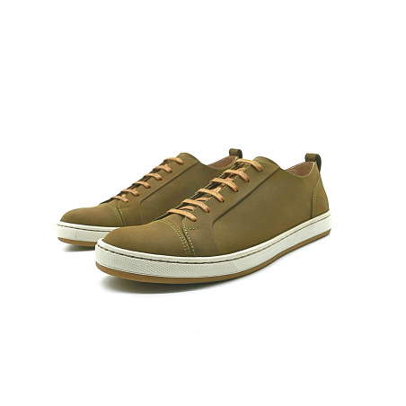 Baires fatty olive green handmade leather sneakers - Cooperative Handmade