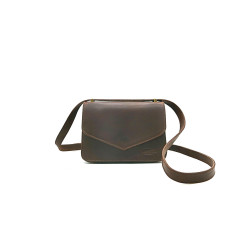 Postina brown ranger handmade leather handbag shoulder bag - Cooperative Handmade