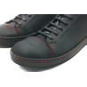 Baires fatty matte black details red handmade leather sneakers - Cooperative Handmade