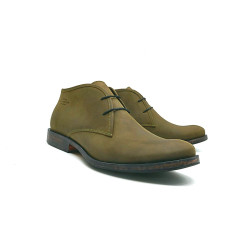 Chavo olive green vintage handmade leather shoes - Cooperative Handmade