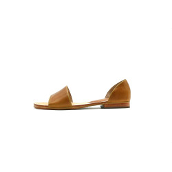 Maria version b caramel ranger details yellow handmade leather sandals - Cooperative Handmade