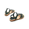 Juana fatty black handmade leather sandals - Cooperative Handmade