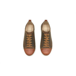 Baires version Coqui handmade leather sneakers - Cooperative Handmade