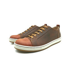 Baires version Coqui handmade leather sneakers - Cooperative Handmade