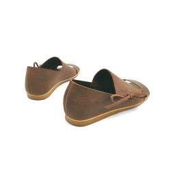 Nuna fatty brown handmade leather sandals - Cooperative Handmade