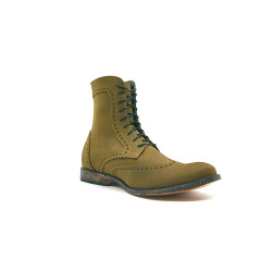 Coco fatty green handmade leather ankle boots - Cooperative Handmade