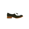 Chloe fatty matte black white nappa handmade leather shoes - Cooperative Handmade