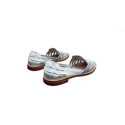 Indian Beloved white ranger handmade leather sandals - Cooperative Handmade