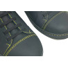 Baires fatty matte black details yellow elastic handmade leather sneakers - Cooperative Handmade