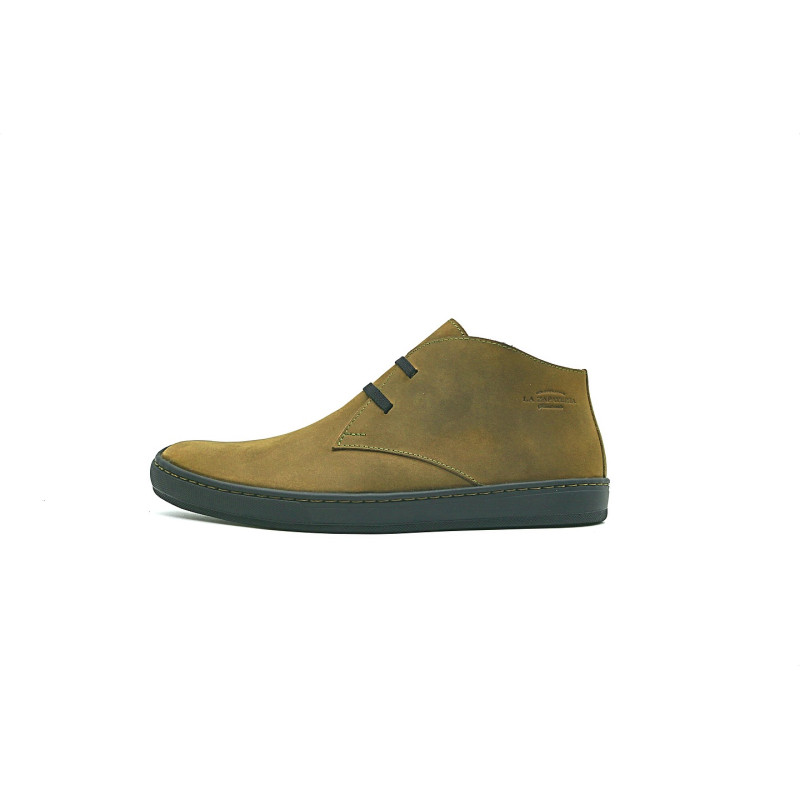 Chavo Sport fatty green details black elastic handmade leather shoes - Cooperative Handmade