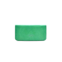 Margarita cyan green handmade leather wallet - Cooperative Handmade