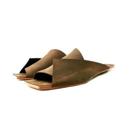 Miró fatty brown handmade leather sandals - Cooperative Handmade