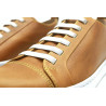 Baires caramel ranger details yellow elastic handmade leather sneakers - Cooperative Handmade