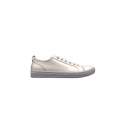 Baires white ranger elastic handmade leather sneakers - Cooperative Handmade