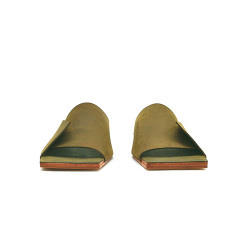 Miró fatty olive green handmade leather sandals - Cooperative Handmade