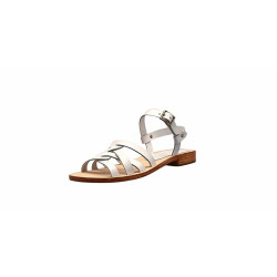 Juana white cerato handmade leather sandals - Cooperative Handmade