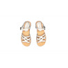 Juana white cerato handmade leather sandals - Cooperative Handmade