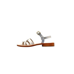 Juana white cerato handmade leather sandals - Cooperative Handmade