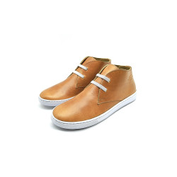 Chavo Sport caramel ranger details white elastic handmade leather shoes - Cooperative Handmade