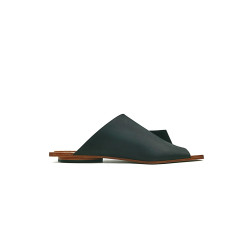 Miró NG fatty matte black handmade leather sandals - Cooperative Handmade