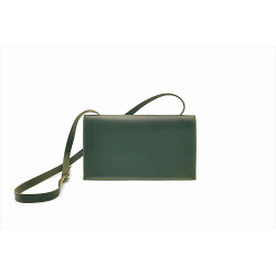 Ona fatty green handmade leather handbag - Cooperative Handmade