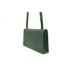 Ona fatty green handmade leather handbag - Cooperative Handmade