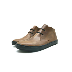 Chavo Sport camel cerato black handmade leather shoes - Cooperative Handmade