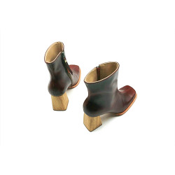 Lulú red ranger natural welt handmade leather ankle boots - Cooperative Handmade