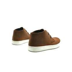 Chavo Sport fatty brown elastic white handmade leather shoes - Cooperative Handmade